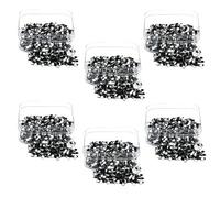 KULIA® Black Bindi Forehead Tikka Tattoos Sticker Women Bridal Bindi Face Stickers Nail Art 6 Packets Indian Beauty Item Bollywood Party Small Size Round Dots Bindi Fashion Jewelry Face Jewels