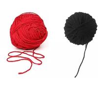 KULIA® Black Red Thread Nazar Dhaga 10 Meter Anklet Bracelet Kaala Dhaga Red Thread Raksha Sutra Kalawa Good Luck Charms Evil Eye Protection Black Thread Beading, Jewelry Making Thread