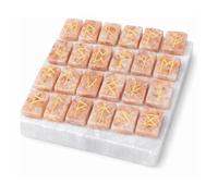 KULIA Crystal Rune Set with 1 Piece Selenite Plate - 25 Pcs Engraved Crystal Sunstone Reiki Symbol Stones Engraved Elder Futhark Runes for Beginners, Chakra Balancing Altar Décor
