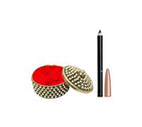 KULIA® Eyebrow Pencil With Sindoor Box Sindoor Holder Decorative Sindoor Dani Eyebrow Shaper Indian Beauty Product Fashion Accessories Hand Carved Memory Organiser Jewellery Box Women Gifts