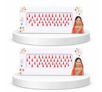 KULIA Indian Red Teardrop Bindi Pack of 4 Long Bindi Tattoos Stickers Self-Adhesive Velvet Forehead Tika Red Dots Bridal Bindi Tattoos Stickers Jewels for Wedding, Festivals Mix Size Face Stickers