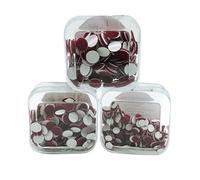 KULIA® Maroon Bindi Tattoos Sticker Forehead Tikka Round Dots Box Bindi 3 Pcs Bridal Accessories Forehead Stickers Mix Side Plain Bindi Bollywood Party Indian Bindi Fashion Jewelry Face Jewels