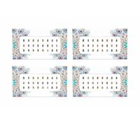 KULIA® Multicolor Bindi Tattoos Stickers Forehead Tikka Self Adhesive Bindis 4 Packets Face Jewels Indian Sticker Women Bindi for Daily Wear, Wedding Fashion Jewelry Face Jewels