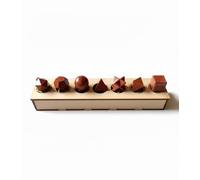 KULIA Platonic Solids Set of 7 Pcs Sacred Geometry Set Decorative Wooden Box Carved Red Jasper Meditation Healing Stone Chakra Balancing Lucky Charms Platonic Stone Spiritual Gifts