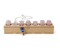 KULIA® Platonic Solids Stones with Sacred Geometry Set with Chakra Pendulum 7 Piece Crystal Tumble Stone Wooden Box Feng Shui Rose Quartz Platonic Stones Reiki Symbol Gifts for Her