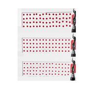 KULIA® Red Bindi Round Dots Tattoos Sticker Forehead Bindi 3 Packets Women Face Stickers Bridal Accessories Bindi Nail Art Bollywood Party Bindi Mix Size Face Stickers Fashion Jewelry Face Jewels