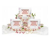 KULIA Red Bindi Tattoos Stickers Forehead Tikka Woman Face Gems Moon Shape Bindi Set of 3 Packets Designer Chand Style Bindis with Stone Work Ideal for Ethnic Wear Fashion Jewelry Bindi