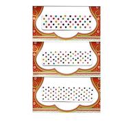 KULIA Round Bindi Mix Size Forehead Bindi Multicolor Dots Bridal Bindi 3 Packets Fashion Jewelry Face Gems Indian Bindi Forehead Stickers