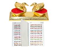 KULIA Women's Bindi Stickers Assorted Crystal Indian Round Dots Bindi Tikka Tattoos Stickers Gold Sparkling Glitter Art Work Waterproof
