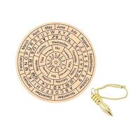 KULIA® Wooden Dowsing Board Set with Brass Pendulum for Witchcraft & Wiccan Altar Supplies Includes Months, Zodiac Signs, Alphabet, and Yes/No Answers Gift for Her