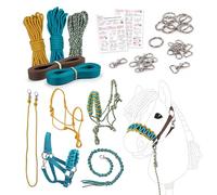 kullaloo DIY Hobby Horse Halter Kit ✦ Make Stick Horse Head Collars, Rope Halters & Reins ✦ Includes Digital Instructions (PDF) ✦ Teal/Mustard