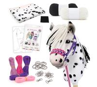 kullaloo DIY Hobby Horse Sewing Material Kit ✦ Make a Leopard-Spotted Stick Pony with halters & Leads ✦ Includes Sewing Pattern with PES & SVG Files
