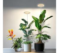 Kullsinss Grow Lights for Indoor Plants, Full Spectrum Plant Grow Light with 6/12/16H Timer, 3 Color Modes, 5 Brightness, 25"-152" Height Adjustable Growing Lamp for Large Indoor Plants (2 Pack)