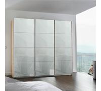 Kulmbach Sliding Wardrobe - 203cm - 3 Door - Sonoma Oak & Silk Grey Glass
