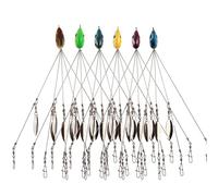KULPORT Alabama Rig for Bass Fishing - 6PCS Umbrella A-Rig Lure with 4 Willow Leaf Blades, Freshwater/Saltwater Swimbait for Trout, Perch, Walleye