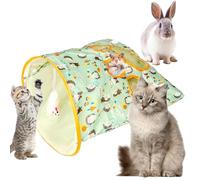 KULSUM Cat Tunnel Bags for Indoor Cats, Pet Cat Play Tunnel Toy, Collapsible Interactive Cat Drill Bag Pet Toy with Plush Ball Cat Self Interactive Toys (Green)