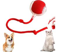 KULSUM Chewie Viral Rolling Ball, Electric Dog Ball Toy, Interactive Dog Ball Toy Chase Mate Cat Toy, Smart Automatic Rolling Pet Ball for Indoor Large Small Cats & Dogs (Red)