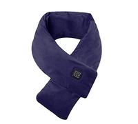 KULSUM Heated Scarf for Women Men - Electric Heated Neck Scarf, USB Charging Heating Scarf with 3 Heating Levels, Fast Heating Up Scarves for Outdoor Sports, Without Mobile Power (Navy)