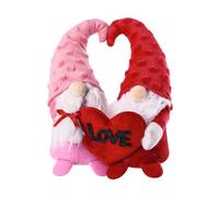 KULSUM Valentine's Day Gnome Gonk Decoration, Handmade Red Heart Gnome Conjoined Body Doll Mr & Mrs Swedish Tomte Home Tabletop Ornaments for Sweet Valentine's Day Wife Girlfriend Birthday Present