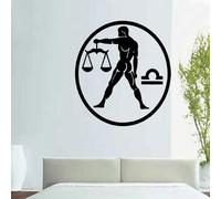 Kult Kanvas Libra Medallion Zodiac Star Sign Decal Wall Sticker (BED7)