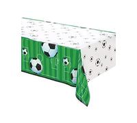 3D Soccer Party Rectangular Plastic Table Cover (137cm x 213cm) 1 Count - Durable Tablecloth for Sports Event, Birthday, and Theme Celebrations