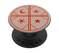 Kultrun Mapuche Shaman Drum Design Sun Moon Star Symbology PopSockets Adhesive PopGrip