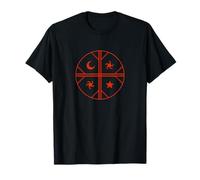 Kultrun Mapuche Shaman Drum Design Sun Moon Star Symbology T-Shirt