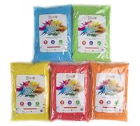 Kulture Khazana: Holi Color Powder 1lb Bags - 5 Pack - All-Natural, Washable, Non-Toxic, for Festival of Colors, Color Run, Gender Reveal & Parties