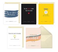 KultureGames 10 Pack Premium Christian Greeting Cards, Inspirational Cards with Envelopes & Stickers (5 Empowering & Encouraging Religious Bible Verse Inspired Messages) Scripture Cards (5x7 inch)