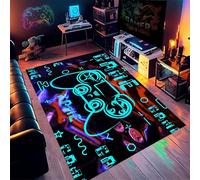 Kuluoits Gaming Area Rug, 70x140cm, Teen Boys Carpet 3d Game Controller Carpet, Non-Slip Play Mat Game Themed Washable Rugs Gamepad Play Mat for Boys Girls Playroom Bedroom Living Room