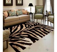 Kuluoits Tiger Stripes Area Rug, 80x150cm, Animals Theme Decorative Carpet, Safari Brown Wild Animal Indoor Floor Mat Modern Non-Slip Washable Bedroom Carpet for Living Room, Ining Room, Dormitory