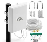 KUMA E-Zi 4G & 5G Antenna for Router | High Gain Weatherproof | Directional 2x2 MIMO External Aerial LTE Outdoor Signal Booster | SMA Connectors | TP-Link, Huawei, EE, O2, Vodafone & Three Compatible
