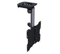 KUMA Flip Down TV Bracket - Tilt Swivel Fold 17" 19" 22" 24" 26" 29" 32" 37" inch Flat & Curve Television - Slim & Universal TV Mount Ceiling or Under Cabinet - VESA 75x75mm to 200x200mm up to 20kg