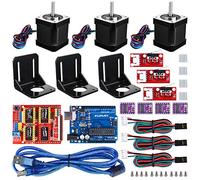 Kuman Professional CNC Kit for arduino, GRBL CNC Shield +UNO R3 Board + RAMPS 1.4 Mechanical Switch Endstop + DRV8825 A4988 GRBL Stepper Motor Driver with Heat Sink + Nema 17 Stepper Motor (Black)