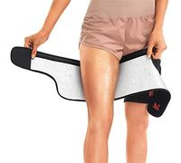 KUMAYES Sauna Thigh Trimmers for Women - Sweat Bands Shaper Trainer Slimmer Wraps - Adjustable Two Way Belt, Black, Small: 23.6" x 7.8"