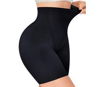 KUMAYES Women Tummy Control Knickers Shapewear High Waisted Body Shaper Shorts Butt Lifter Panties Underwear (Black, L)