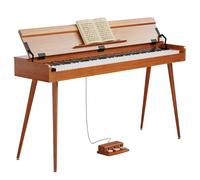 KUMENG Digital Piano 88 Key Weighted Keyboard,Full-Size Desk Progressive Hammer-Action Electric Piano For Beginners, With Sheet Music Stand, Pedal,Power Adapter, Headphone Mode, Usb-Mid