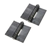 KUMGROT 2 Pcs 4 1/3" x 4" Solid Steel Butt Hinge Weld On Hinges Heavy Duty Weldable Hinges for Trailer Door Heavy Gates Corrosion Rust Resistant
