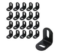 KUMGROT 20 Pcs Adjustable Wood Table Top Expansion Bracket Corner L Brackets Clips Fastener Connector Woodworking Fasteners Hardware Right Angle Corner Brace, Black