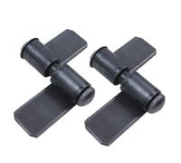 KUMGROT Weldable Lift Off Hinges 4 2/3 x 3 3/7 inch Heavy Duty Weld On Hinges Carbon Steel Lift Off Flag Hinges with Removable Pin Detachable Door Hinges, Pack of 2