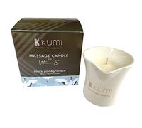 Kumi Aromatherapy Massage Candle - Scented Candle for Massage - Plant Based & Vegan Massage Oil Based Candle - Home Spa - UK Made - 100g - Black Pomegranate