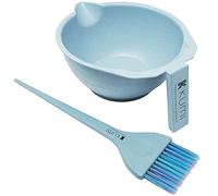 Kumi Professional Wheat Eco-Friendly Blue 2 Piece Tint Set - Tint Bowl and Brush Kit for Professional or Home Use