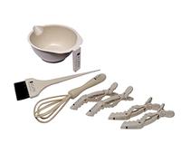 Kumi Professional Wheat Eco-Friendly Oatmeal 7 Piece Tint/hair dye Set - This hair dye bowl and brush kit is ideal for professional or home use. Ideal home hair dye kit.