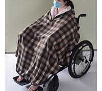 KUMIAO Heated Shawl Poncho Wheelchair Cozy Cover - Soft & Warm Fleece Lined, Windproof Universal Cold Weather Accessory for Manual and Powered Wheelchairs