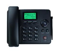 KUMIAO Quadband GSM Desk Telephone with SIM Card Slot - Home Telephone in Black, Caller ID, Clear Voice, Radio Function - Wireless SIM Card GSM Classic Desk Phone, Quad Band Desk Phone