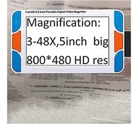 KUMIAO Visually Impaired Reading Aid - Portable 5.0 Inch Digital Magnifier with LCD Display, 3x-48x Zoom, 26 Color Mode, Ideal for Low Vision, Color Blindness - Handheld Electronic Device on Amazon