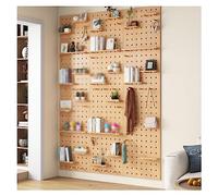 KUMIAO Wooden Pegboard Wall Mounted Display Storage - Premium Pegboard Panel Kit for Home Office Garage - Organize Efficiently with this Versatile Wall Organizer