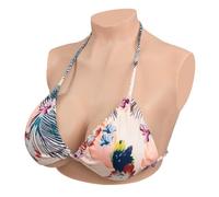 KUMIHO Fake Boobs Silicone Breastplate Realistic Breast Forms False Breasts for Crossdresser Drag Queen B-G Cup Plus (D Cup Plus, Asian Yellow, Silicone)