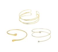 KummerSaprk 3PCS Arm Cuff for Women Gold Upper Arm Cuff Jewelry Greek Goddess Accessories Halloween Jewelry, Metal, no gemstone
