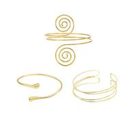 KummerSaprk 3PCS Arm Cuff for Women Gold Upper Arm Cuff Jewelry Greek Goddess Accessories Halloween Jewelry, Metal, no gemstone
